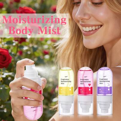 Xịt thơm dưỡng ẩm toàn thân dành cho nữ, dung tích 1.85 fl oz, hương thơm lâu dài, nhẹ nhàng, không gây nhờn rít, kích thước nhỏ gọn tiện dụng khi đi du lịch, 5 mùi hương khác nhau, bộ quà tặng xịt thơm.