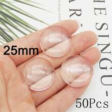 [Multiple Sizes Available] Transparent Round Glass Cabochons, High Clarity Timeless Gems, Fridge Magnets, Jewelry DIY Supplies, 30/50/100/200pcs - Clear Glass Cabochon - View 10