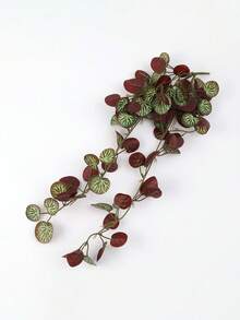 1株仿真秋海棠叶植物，悬挂式，逼真白色叶脉，胡椒草造型，适用于婚礼、生日、节日派对装饰，也适用于办公桌、墙面、客厅、卧室、花园、室内外家居装饰。 - 彩色 - 查看 10