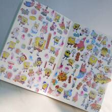 Spongebob Squarepants Themed Storage Bag, High-Quality, Large Capacity Student Stationery Pencil Case - Multicolor - View 1