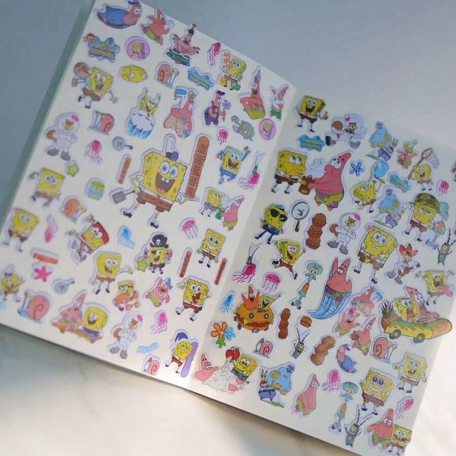 Spongebob Squarepants Themed Storage Bag, High-Quality, Large Capacity Student Stationery Pencil Case - Multicolor - View 1