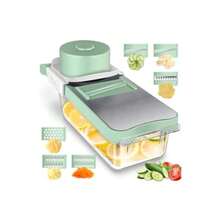 CYPNPicadora de Verduras Benanei Cortador de Verduras Multifuncional 6 en 1 con 6 Cuchillas Acero Inoxidable - Mandolina para Cocina con Contenedor Ideal para Frutas y EnsaladasFashion - 224660594 - Ver 2