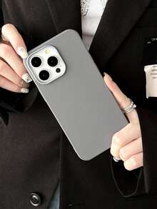 Minimalist Leather Texture Gray Phone Case Compatible With IPhone 17 Pro Max/17 Pro/17/16 Pro Max/16/16 Pro/16 Plus/15/15 Pro Max/15 Pro/15 Plus/11/12/13/14 Pro Max/12 Pro/12 Pro Max/13 Pro/13 Pro Max/7 Plus/14 Pro/14 Pro Max/14 Plus Soft Cover - Grey - View 8