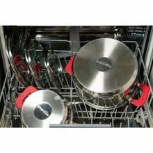 3-Piece Stainless Steel Space Saving Induction Cookware Set - Casserole With Stackable Lid Soft Touch Handle - 16/20/24 Cm 14.56 Inches - Stainless Steel - View 9