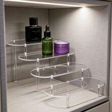 1个亚克力甜点展示架，生日派对桌面展示架，婚礼装饰，婚礼派对用品，婚礼配件，蛋糕架。多层收纳架，可用于在客厅、浴室、卧室、家居装饰、化妆间装饰中展示香水、护肤品、化妆品。 - 彩色 - 查看 8