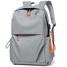 1pc Large Capacity Solid Color Business Waterproof USB Backpack, Student Backpack - Multicolor - View 12