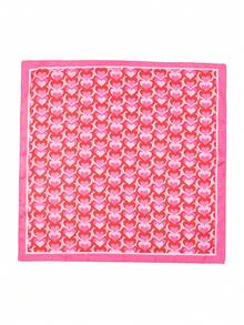 1条简约印花70厘米方形围巾，新款春季女士头巾，多功能腰带，包包装饰，头巾，时尚领巾 - 彩色 - 查看 3