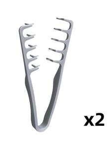 男士蓬松宽齿梳，ABS塑料材质，纹理手柄，适合蓬巴杜发型，专业宽齿纹理梳，可轻松倒梳，理发师专用梳子 - 彩色 - 查看 14