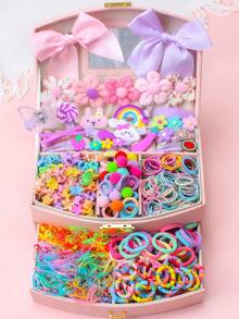 918pcs/Set Dreamy Girl Hair Accessories Set, Including Oversized Bow, Star Hair Clips, Cute Animal, Rainbow, Flower Shaped Hair Clips - Suitable For Girls And Women, Diverse Hair Ties For Ponytails, Braids, And More. Create Your Own Dreamy Hairstyles, Essential For Daily Wear, All Seasons, Hairstyling Set, Hair Bands, Head Accessories - Multicolor - View 18