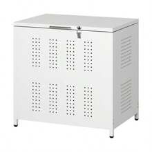 "屋外ゴミ収納庫 ゴミ箱 屋外 ゴミ収集ボックス ごみ集積所 大容量 カラスよけ 野良猫対策 ゴミ荒らし防止 庭用可能 容量160L ホワイト  " - ホワイト - チェックする 3