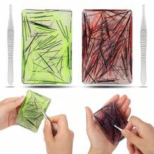 1个带镊子的硅胶抠皮垫，适用于患有焦虑症、多动症、拔毛癖或皮肤搔抓症的成年人，有助于缓解焦虑。 - 彩色 - 查看 2