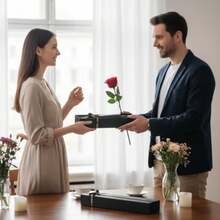 CYPNFlores Rosa Eterna Rojo Regalos para Novia y Mama Ramo de Flor Eterna 12.4 In Regalos de Navidad Día de la Madre y San Valentín para Mujeres Madres Abuelas Esposas Novias y AmantesFashion - 224380653 - Ver 7