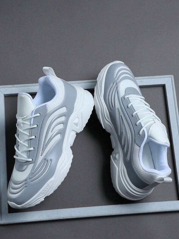 男士运动鞋休闲鞋，系带软底平底舒适学院风运动鞋，轻便低帮日常鞋