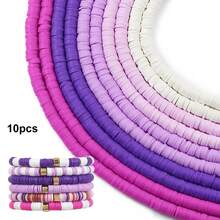 10pcs Colorful Soft Clay Spacers, Jewelry Making Spacers, DIY Beading Necklace Bracelet Supplies