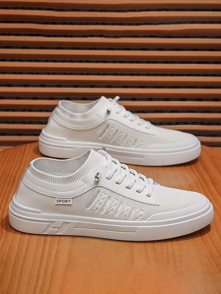 Pantofi sport bărbați noi 2025, adidași bărbați noi de primăvară, pantofi sport respirabili în stil coreean, adidași cu talpă moale și fund gros versatil, pantofi de alergare pentru bărbați în stil coreean, pantofi de skateboard, pantofi albi, pantofi plați, pantofi casual, pantofi sport, talpă groasă la modă - Vizualizare 1