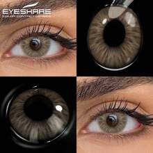 Eyeshare 1 para miękkich soczewek kontaktowych w kolorze naturalnym, czarne soczewki, brązowe soczewki, szare źrenice, niebieskie soczewki, roczne, średnica 14,2 mm, odpowiednie do noszenia na co dzień lub na randkę - Jednorazowe na rok - Zobacz 7
