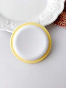 1个简约纯色撞色亲肤圆形MagSafe磁吸气垫手机支架，可折叠伸缩旋转气垫指环支架，兼容、安卓手机，生日礼物、送给家人朋友的礼物，生日推拉式手机支架，手机配件 - 彩色 - 查看 12