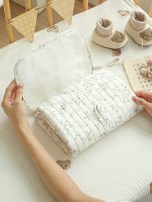 可折叠婴儿尿布更换垫，双面尿布垫，多功能缝线午睡垫，带挂绳 - 彩色 - 查看 10