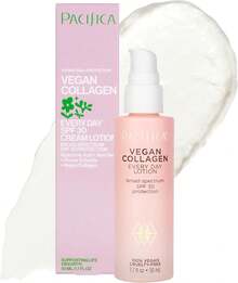 Pacifica Beauty Protector Solar de Colágeno Vegano SPF 30 de Amplio Espectro, Loción Facial de Uso Diario, Protección UVA/UVB para Todo Tipo de Piel, Fórmula Ligera, Hidratante+Moisturizing, Cruelty Free, Blanco, 1.7 Fl Oz - 1 - Ver 2