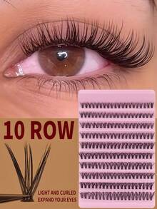 8-16mm D Type Curl DIY 200 Pieces False Eyelashes, 30D Fluffy And Thick Single False Eyelashes, Imitation Mink Eyelashes, Reusable Eyelash Clusters, Eyelash Clusters, Single False Eyelashes, Eyelashes, False Eyelashes