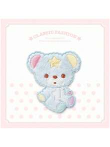1pc Plush Bear Embroidered Patch, DIY Decorative Fashion Adhesive Sticker
