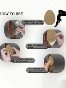 1双橡胶鞋底保护垫，防滑前掌鞋垫，自粘式高跟鞋鞋底保护垫，橡胶缓冲垫