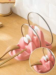 1个锅盖收纳架，台面储物架，可收纳锅盖、砧板、餐具等。U型槽设计，可牢固竖直放置锅盖，方便取用。防锈、防潮、耐热，可承重不变形。也适用于托盘、汤勺、量杯和锅盖等。 - 彩色 - 查看 4