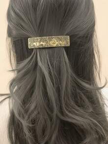 Clip de printemps vintage étoile et lune, accessoires de cheveux en alliage de zinc à motif paisley élégant de style bohème pour femmes, pince à cheveux, barrettes - Multicolore - Voir 3