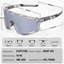 KAPVOE KAPVEO 偏光骑行眼镜，男女通用，适合钓鱼、骑行、户外运动、跑步、骑行、徒步，时尚旅行、露营、山地自行车眼镜，沙滩必备 - 彩色 - 查看 10