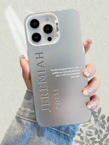 Christian Bible Verse Jeremiah 29:11 Phone Case With IMD Technology Laser Backplane, Stylish And Comfortable Grip, Compatible With IPhone 17 16 15 14 13 12 11 7 X Series - 銀色 - 查看 7