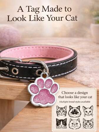 Ayotu Personalized Cat-Patterned Custom Tags - Cat Tags With Engraved Phone Numbers - Anti-Lost Pet Tags, Pet Identification Tags - Cat Tags, Puppy Tags, Alloy Pendant Dog Collars, Cat Collars, The Perfect Gift For Your Pet, Highly Decorative, Engraved With Patterns, Stylish, Colorful, Retro, Cute, Simple, Adorable, Customizable, Unique, Personalized Pet, Suitable For Anniversary And Birthday Gifts.