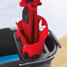 UltraMax Mop & Bucket System With Built-In Wringer, Microfiber Mop Head & PowerZone Scrubber - Red - View 6