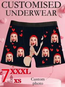 Customized One-Piece Item, Personalized Face Design Anniversary Couple Gift, Customized Underwear, Men's Personalized Underwear, Funny Gift For Boyfriend And Husband, Customized Lingerie - Multicolor - View 2
