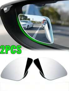 2 PCS [HD Car Mirror] 360° Adjustable High-Definition Car Wide Angle Blind Spot Rearview Mirror | Frameless Fan-Shaped Small Round Mirror, Automotive Reversing Auxiliary Mirror, Straight Lens Curvature, Suitable For All Cars - Multicolor - View 8