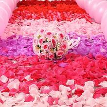 500片人造玫瑰花瓣，仿真花瓣，适合婚礼求婚装饰、浪漫情人节周年纪念日