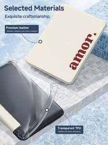 1pc Simple Letters AMOR Tablet Case & Kindle E-Book Case Compatible With 10th Generation, 11/Air 4th/Air 7th/9.7 Inches, Compatible With Samsung Galaxy Tab A9 Plus, Kindle (11th Generation-2024 Release)(6 Inch), Kindle Paperwhite 12th Gen 2024, Great Holiday Gift, Stylish And Simple Pattern. - Multicolor - View 9