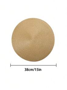 1 tấm lót đĩa tròn PP trơn màu tối giản, trang trí bàn ăn - gừng - Xem 6