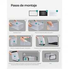 SONGMICS Cajas de Zapatos Plástico Juego de 18 Organizadores de Almacenamiento Caja Zapatero Plástico Plegable y Apilable para Zapatillas hasta talla 44 Transparente y Negro MLSP18SBKV1 - Negro transparente - Ver 8
