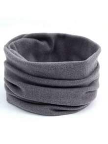 1pc Unisex Thick Fleece Scarf - Windproof, Warm, Solid Color, Stretchy Fit, Machine Washable, Suitable For Autumn/Winter Fashion, Winter Fashion Accessory | Minimalist Scarf | Polyester Blend Scarf, Women Scarf, Women Neck Warmer, Women Headband, Women Headwrap - Multicolor - View 8