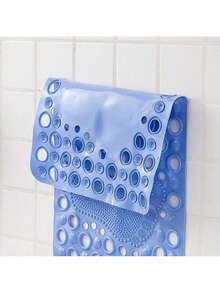 1 Pieza Alfombrilla Antideslizante para Baño con Ventosas y Relieve de Masaje – Tapete de Ducha de PVC, Uso Diario, Ideal para Ducha, Baño y Piscina - Celeste - Ver 5