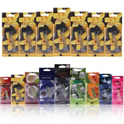 2 st hängande doftpinnar för bilen, flera dofter tillgängliga, andningsbart membran för långvarig arom, tar bort lukter i bilen, sovrummet, garderoben, badrummet, mångsidig luftfräschare