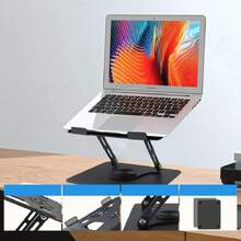 Soporte portátil Plegable de aleación de Aluminio con rotación de 360° y diseño Ajustable para computadora portátil | Compatible con computadoras portátiles y tabletas,39172936 - Multicolor - Ver 5