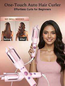 GENAI 30mm Auto Curling Iron With Grooves And Cool Air Function, 5 Temperature Settings, Fast Heating, Easy To Create Long-Lasting Korean Beach Waves - View 2