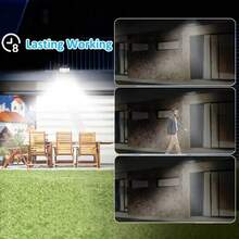 348 LED Solar Wall Light, High Brightness Motion Sensor Flood Light, 3 Adjustable & Detachable Lamp Heads, Solar Powered With Remote Control, 3 Lighting Modes, IP65 Waterproof For Outdoor Wall And Street Lighting - White Light - View 8