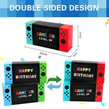 6/12/24个游戏主题礼盒，电子游戏主题生日派对礼品盒，游戏主题派对装饰品，适用于庆祝活动和游戏之夜，2种款式 - 彩色 - 查看 2