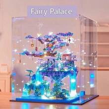 1460pcs Sakura Architecture Series Micro Building Blocks, Chinese Style, Suitable For Halloween, Thanksgiving, Christmas Gifts