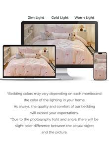 三件套可爱蝴蝶结印花被套，采用超柔软透气优质超细纤维面料，四季皆宜，可机洗，不易褪色，不起球，防缩水，抗皱，简约清新风格，提升卧室格调，易于打理，适用于特大号/大号/双人床/单人床，是居家、宿舍、公寓、客房、度假屋、租赁房和送礼的理想之选。 - 彩色 - 查看 8