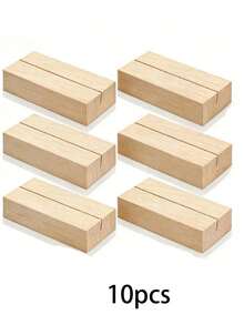 1/5/10pcs Wooden Acrylic Sign Holders, Table Number Card Stands, Display Racks For Cards, Postcards, Business Cards, Suitable For Wedding, Engagement, Bachelor Party, Birthday, Prom, Hotel, New Year - Multicolor - View 8