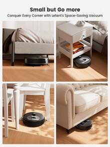 LEFANT M330 Robot Vacuum And Mop, 5000Pa Super Suction, 3.7" Ultra-Thin Body, Precise Navigation, 150 Min Runtime, App Control, Carpet Detection, Pet Hair Removal - EU C Type Plug(220-240V) - View 10