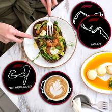 12个精美汽车、飞机仪表盘图案木质杯垫 - 圆形，耐热防滑，适用于家居装饰和派对 - 完美的礼物之选，节日主题家居装饰。也可作为墙面装饰。 - 彩色 - 查看 4